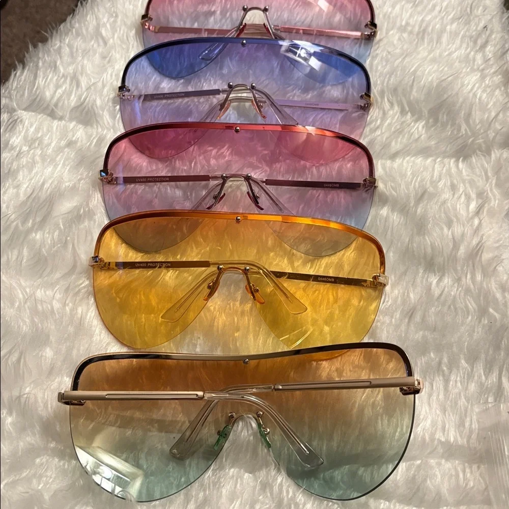 Gradient Oversized Sunglasses Bulk Set
